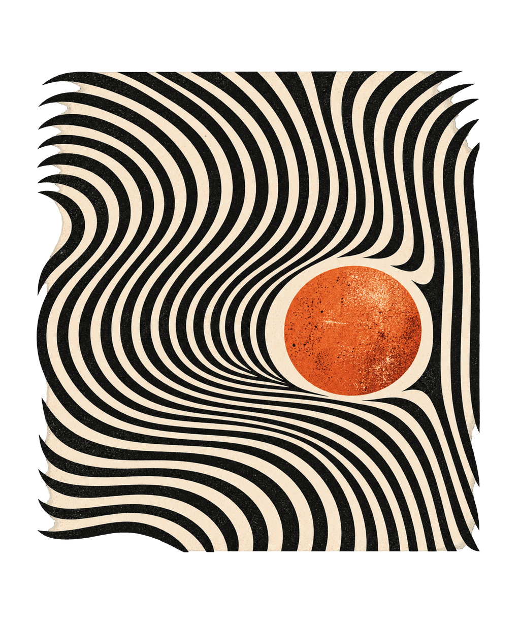 Rhythm Abstract Expressions Tee — front Center artwork — Image 1
