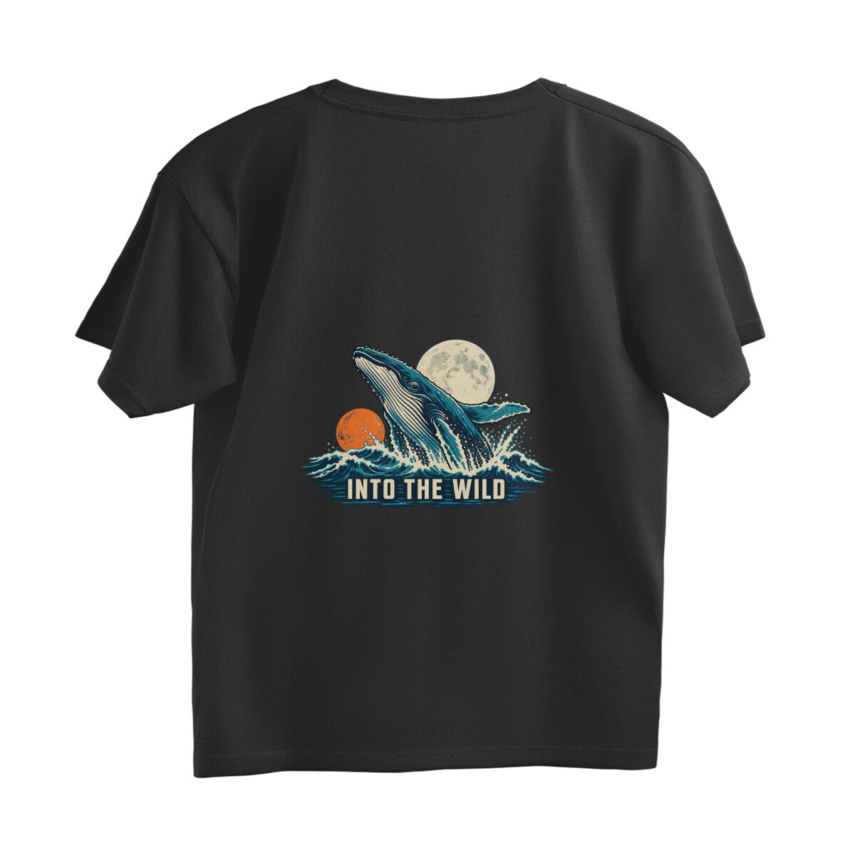 Into the Wild Vintage Outdoor Adventure Tee — Black back — Image 2