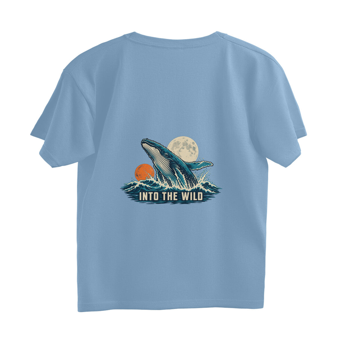 Into the Wild Vintage Outdoor Adventure Tee — Baby Blue back — Image 8