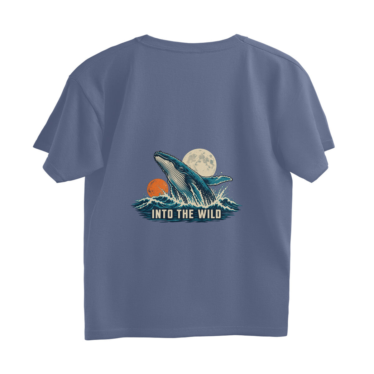 Into the Wild Vintage Outdoor Adventure Tee — Steel Grey back — Image 16