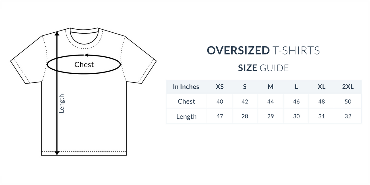 Oversized Tshirts — Size guide — Image 29