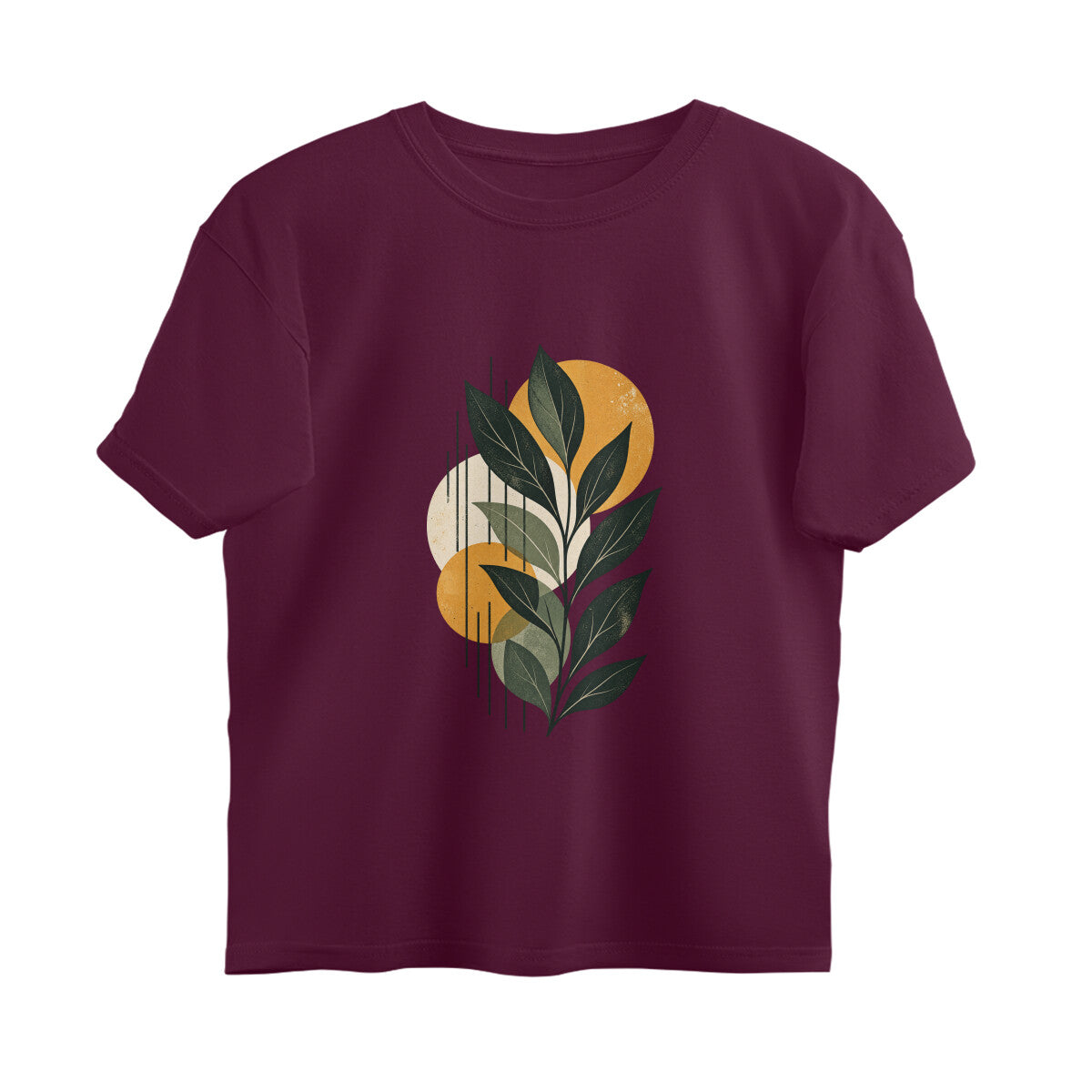 Grow Different Abstract Expressions Tee — Burgundy front — Image 10