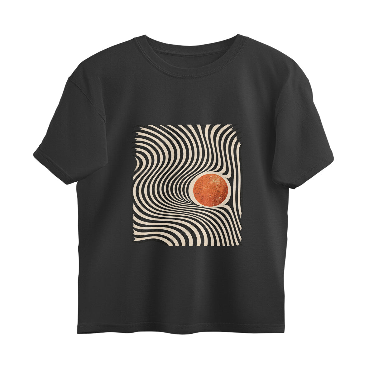 Rhythm Abstract Expressions Tee — Black front — Image 1