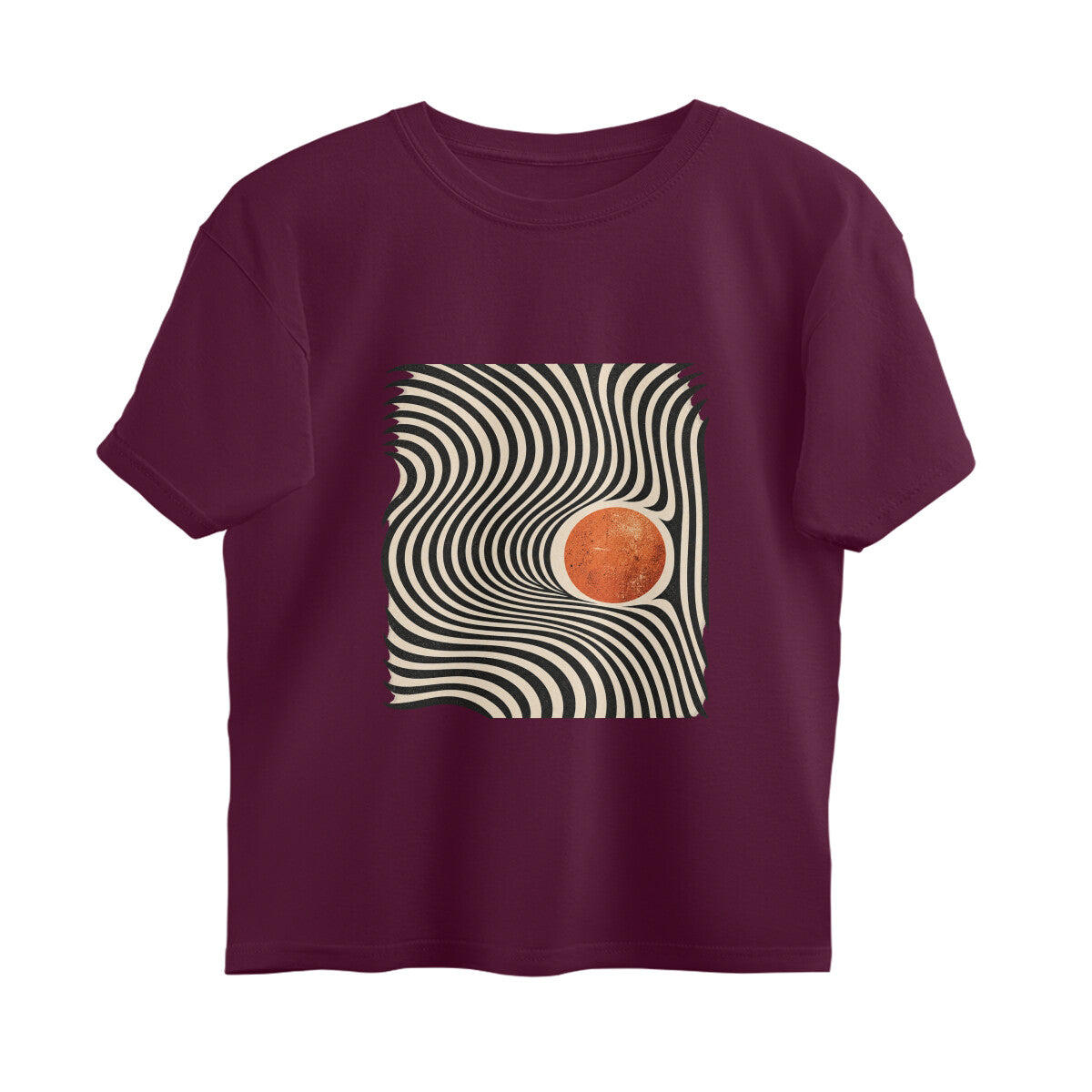 Rhythm Abstract Expressions Tee — Burgundy front — Image 10